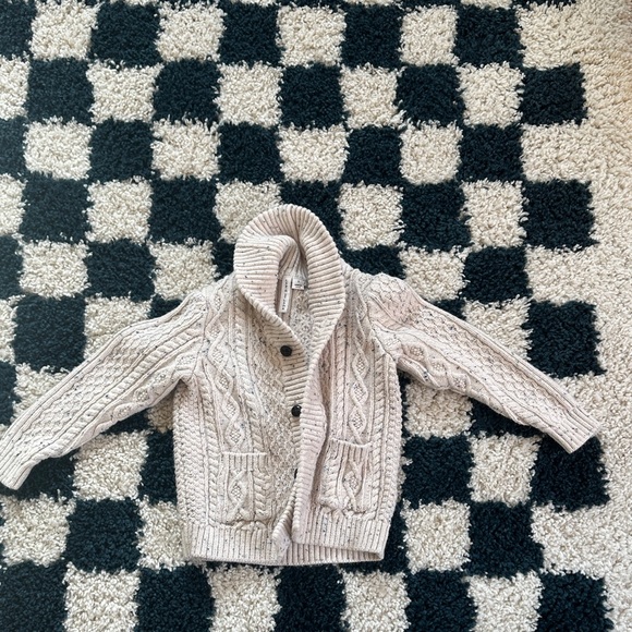 Janie and Jack Other - Janie and Jack Cream Speckled Cable Knit Cardigan